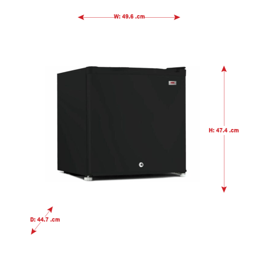 ثلاجة باب واحد هام 1.6 قدم - أسود