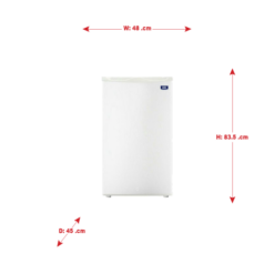 ثلاجة باب واحد هاس 3.2 قدم – أبيض