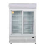 ثلاجة عرض بانكول 2باب زجاج سحاب موديل133 _أبيض