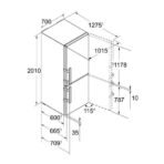 ثلاجة liebherr بابين 13.4 قدم نوفروست - ستيل