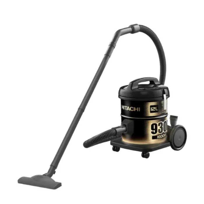 مكنسة كهربائية هيتاشي برميل 1600 وات _ أسود *ذهبي Cv-930fss220bk مكنسة كهربائية