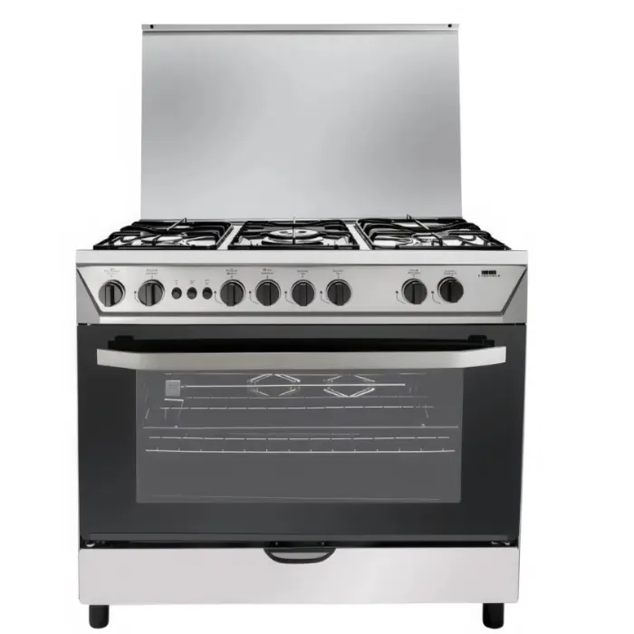 فرن هام غاز 60*90 سم - 5 شعلات - امان كامل - ستيل HM90GF-20 فرن هام