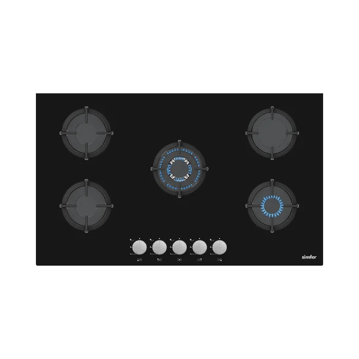 مسطح غاز بلت ان سيمفر - زجاج - 90 سم - أسود H9500NGSSP مسطح غاز بلت ان
