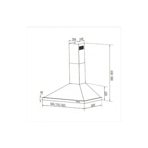 شفاط هرمي ماستر جاز - 3 سرعات - 60 سم - ايطالي