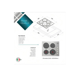 مسطح كهرباء ماستر جاز بلت ان 60 سم - 4 شعلات حجر - ايطالي