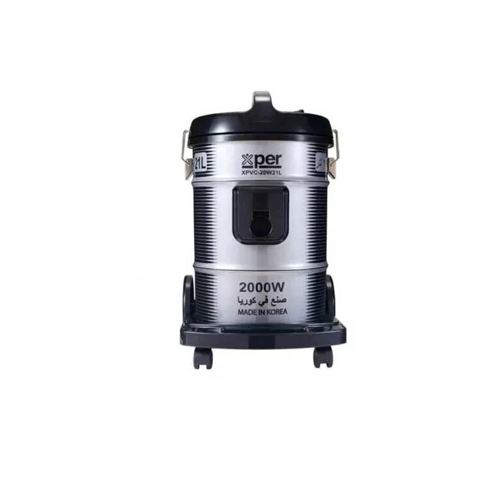 مكنسة اكسبير برميل 21 لتر- 2000 وات - أسود *فضى XPVC-20W21L مكنسة اكسبير