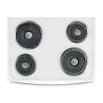 فرن كهربائي كلفينيتور 4 عيون حلزوني - أبيض