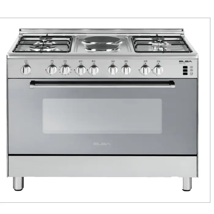 فرن البا غاز وكهرباء 6 عيون 90 سم - ستيل إيطالي 90-904XX MANUAL 50MB فرن البا غاز وكهرباء