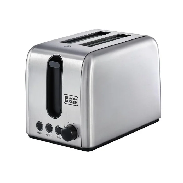 محمصة خبز بلاك اند ديكر 1050 وات - ستيل ET244-B5 محمصة خبز