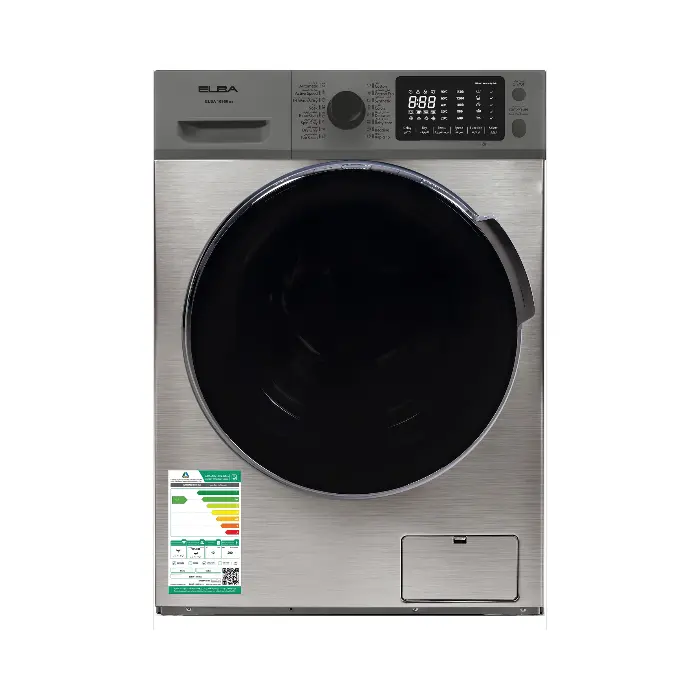 غسالة ملابس 10 كيلو البا أمامية - 16 برنامج - ستيل ELBA16960SS غسالة ملابس