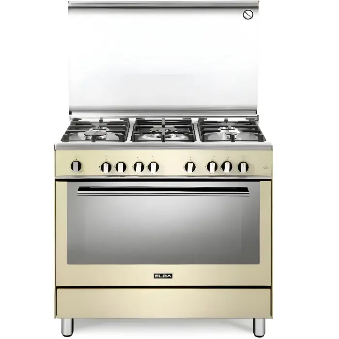 فرن البا غاز 90 سم فري ستاند - 5 عيون - بيج FC 965 FG SA فرن البا غاز