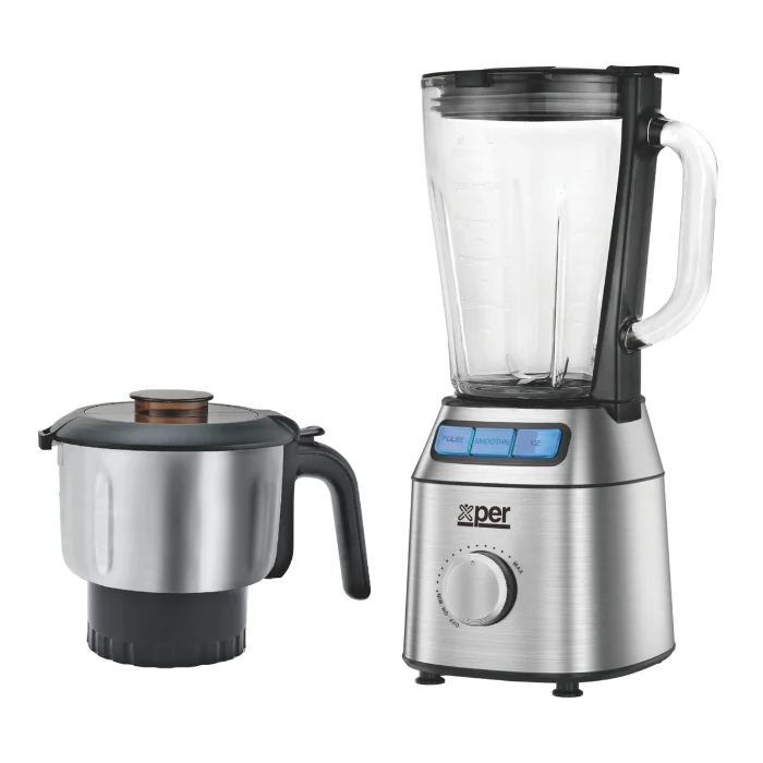 خلاط اكسبير كهربائي 1.5 لتر زجاجي 600 وات - ستيل XPTB-600GS خلاط اكسبير كهربائي