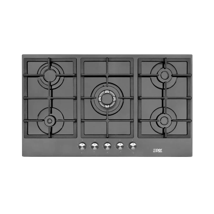 سطح غاز بلت ان اكسبير 86 سم 5 شعلات أسود - تركي XPBH90CIGBB سطح غاز بلت ان