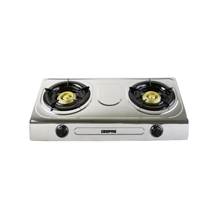 موقد غاز جيباس متنقل 2 شعلة – فضي GK5605 موقد غاز