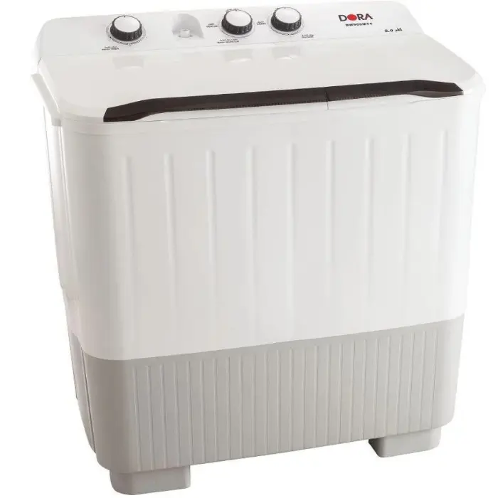 غسالة نص اتوماتيك دورا إليجانت 9 كيلو حوضين – أبيض DEW900MT11 غسالة نص اتوماتيك