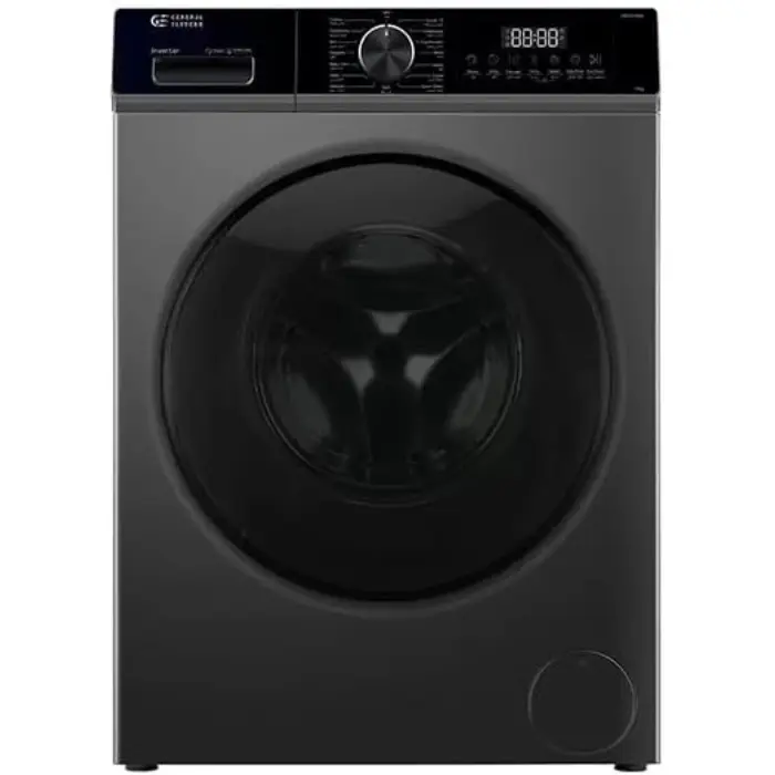غسالة ملابس جنرال سوبريم 10 كيلو أمامية – انفرتر – فضى غامق GSFLK100H غسالة ملابس