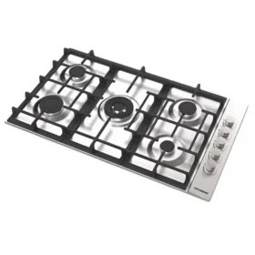 غاز مسطح هيونداي بلت ان 90سم 5عيون - ستيل HY-TG90SL