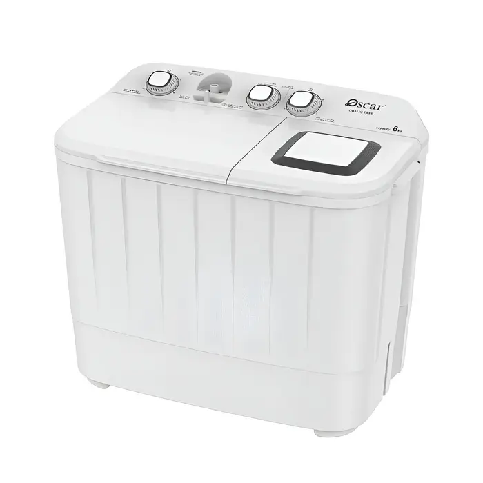 غسالة ملابس حوضين اوسكار 6 كيلو – أبيض OWM60SAXS غسالة ملابس حوضين