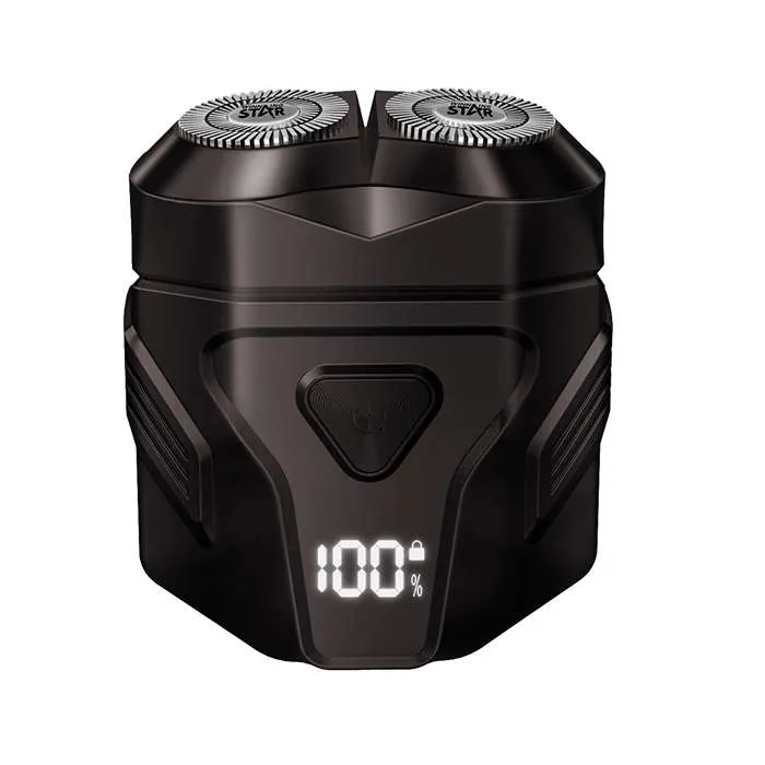 ماكينة تنعيم الوجة ويننج ستار 2 رأس و شاشة و ضد للماء - اسود ST-5844 ماكينة تنعيم الوجة