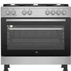 فرن غاز بيكو 90 سم 5 شعلة امان كامل – ستيل GG15125FXNS