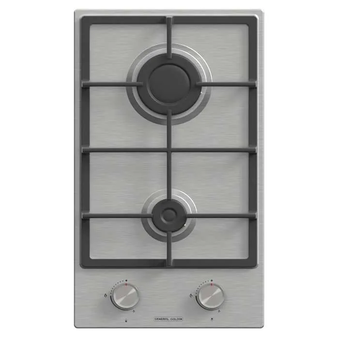 built in بوتاجاز جنرال جولدن غاز 30 سم 2 عين – ستيل GGBH3602-BL153 built in بوتاجاز