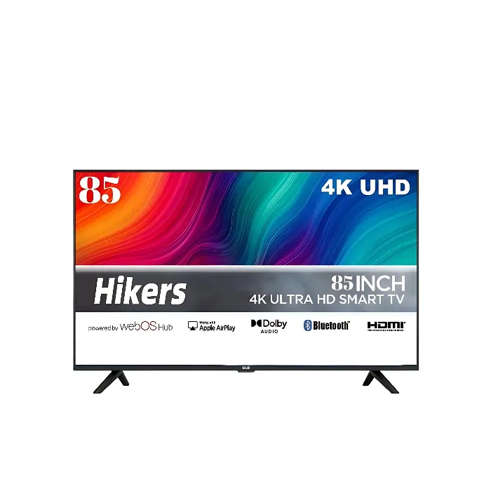شاشة 85 بوصة هايكرز سمارت LED - 4K UHD - WEBOS - أسود HIKT-85S4KW3 شاشة 85 بوصة