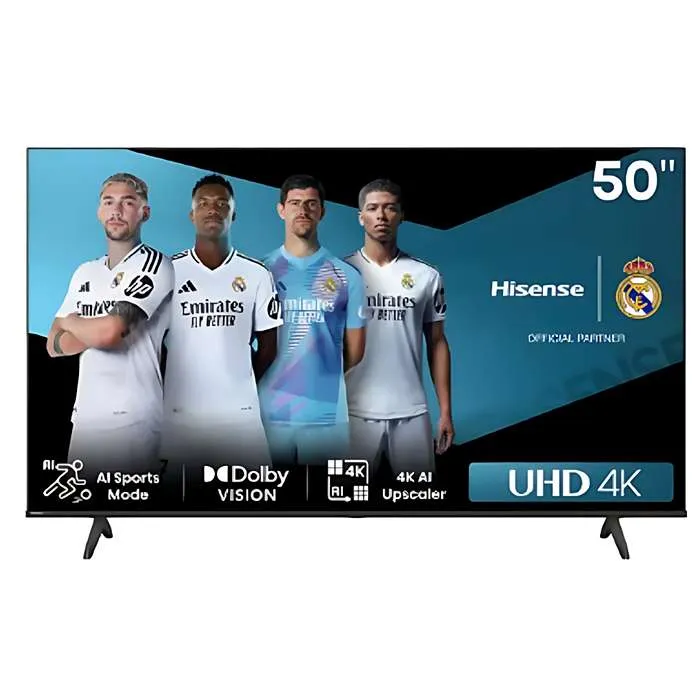 شاشة هايسنس 50 بوصة سمارت LED - 4K UHD - VIDAA - أسود 50A62Q شاشة هايسنس